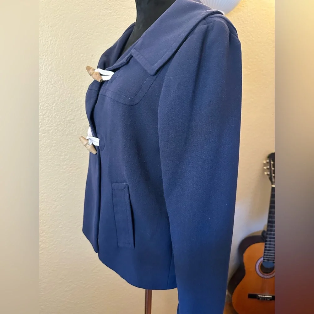 GAP Blue Swing Coat Size M - Picture 2 of 6